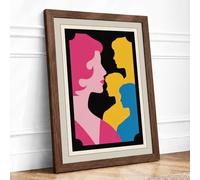 Profiles in Colour Modern Framed Wall Art Print A1 (84.1×59.4cm) Walnut, Wall Decor for Living Room, Bedroom, Office & Home, Ready to Hang, Art Gift