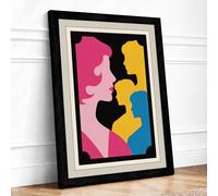 Profiles in Colour Modern Framed Wall Art Print A2 (59.4×42cm) Black, Wall Decor for Living Room, Bedroom, Office & Home, Ready to Hang, Art Gift