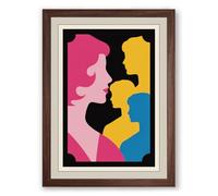 Profiles in Colour Modern Framed Wall Art Print A2 (59.4×42cm) Walnut, Wall Decor for Living Room, Bedroom, Office & Home, Ready to Hang, Art Gift