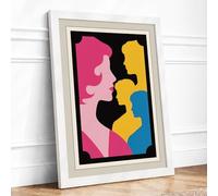 Profiles in Colour Modern Framed Wall Art Print A4 (29.7×21cm) White, Wall Decor for Living Room, Bedroom, Office & Home, Ready to Hang, Art Gift