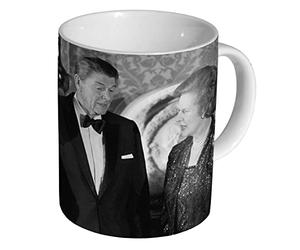 profiles Margaret Thatcher and Queen Elizabeth - Ceramic Coffee Mug/Cup
