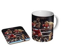 profiles Mike Tyson Frank Bruno Ceramic Coffee Mug + Coaster Gift Set