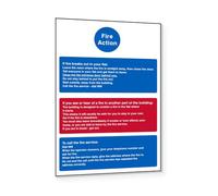 PROFILESIGNS.CO Stay Put Fire Action Notice for Flats, 150x200mm, Rigid PVC | Home Office Appendix 5 wording, Self-Adhesive Vinyl, Rigid PVC, Photoluminescent, 150x200mm, 200x300mm