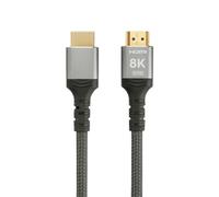 ProfiPatch HDMI Cable 8K 60Hz & 4K 120Hz UHD 0.5 m Grey Gold Contact Textile for Monitors, Televisions, Consoles