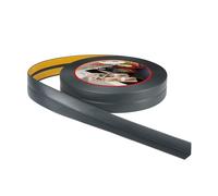 ProfiPVC Soft Skirting Strip 18 x 18 mm 10 Metres for Kitchen and Bathroom Self-Adhesive PVC Sealing Tape Flexible Kink Strip Joint Sealing Tape Anthracite
