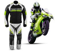 PROFIRST Motorbike Suit for Men Waterproof Motorcycle Armor Suit All Weather Bike Rider (UK, Alpha, 3XL, Regular, Regular, Green)