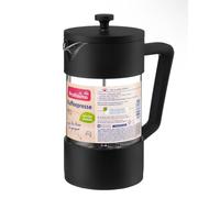 Profissimo 1L Black Glass Piston Coffee Press with Stainless Steel Filter