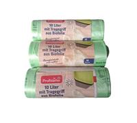 Profissimo 3 Rolls 10 L Organic Bin Liners with Carry Handle
