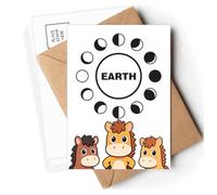 Profit Loss Moon Phase Change Earth Postcards Envelopes Cards Mailing Year Horse