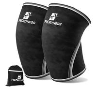 ProFitness Knee Sleeves Weightlifting for Men & Women | 7mm Thick Neoprene Knee Sleeve | Supportive Knee Compression Sleeve for Working Out, Squats & Knee Support (Black, Medium)