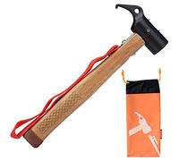 profiwoab Camping Hammer with Mallet peg Remover Tent Hammer Outdoor Multifunction Tent Mallet with Holding Strap 31cm