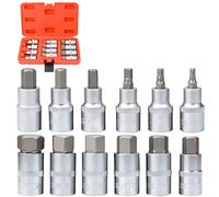 profiwoab Impact Hex Bit Socket Set 12PCS Hex Driver Bit Internal Hexagon 5-22 mm Allen Key Socket Set with Storage Case