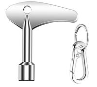 Profiwoab Metal Triangular Key, Meter Box Key, Triangle Key with a Keychain |for Gas Water Electric Meter Box Cabinet