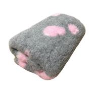 Profleece Pet Bedding Fleece Mat - Hearts Pattern - Soft & Warm Dog and Cat Blanket - Washable, Quick Dry, Non-Slip Option - UK Made from Recycled Plastic (Grey/Pink/White, 10m x 75cm)