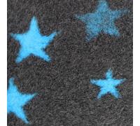 Profleece Premium Vet Bedding Quick Drying & Washable Fleece Vet Bedding for Puppys & Dogs - Dog Bed Ideal for Whelping - Stars Charcoal/Teal 90 x 90cm