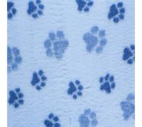 Profleece Premium Vet Bedding Quick Drying & Washable Fleece Vet Bedding for Puppys & Dogs - Dog Bed Ideal for Whelping - Paws Light Blue/Blue 75 x 70cm