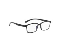PROFLEX BluOptix 1916 Blue Light Blocking lightweight, flexible, scratch resistant, unisex (mens + womens), computer screen technology reading glasses (black, +3.0)