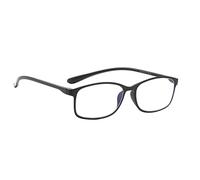 PROFLEX BluOptix Blue Light Blocking lightweight, flexible, scratch resistant, unisex (mens + womens), computer screen technology reading glasses (black +3.0)