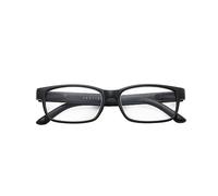 PROFLEX Safari Reading Glasses - anti-headache, BluOptix blue light blocking, spring hinges, tough impact & scratch resistant, unisex (mens + womens), stylish (BLK; +1.0)