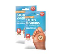 Profoot Callus Cushions - Instant Relief from Painful Calluses - 6 Pads, Super Soft Foam, Hypoallergenic Adhesive - Anti-Friction - Soft Cushioning (2 Pack)