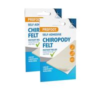 Profoot Chiropody Felt - Self-Adhesive Chiropody Padding for Foot Pain - Instant Relief from Pressure - Gentle on Skin - Ideal for Blisters, Bunions, Calluses & Discomfort - (2 Pack)