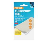 PROFOOT Chiropody Felt - Self-Adhesive Chiropody Padding for Foot Pain - Instant Relief from Pressure - Gentle on Skin - Ideal for Blisters, Bunions, Calluses & Discomfort - Pack of 2