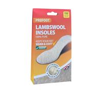 Profoot Lambswool Insoles, Full Length Inserts for Cold Feet and Foot Comfort, Perfect for Boots, Wellies and Slippers, Washable and Reusable, One Size Fits All