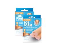 Profoot Toe Foam - Corn and Bunion Protectors Soft foam toe tubes for relieving pain caused by pressure and friction 2 Pack (6 tubes) - 3 tubes - 2 small and 1 large