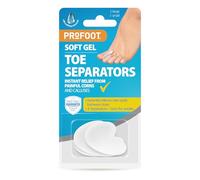 PROFOOT Toe Separators - Instant Relief from Corns and Calluses - Ideal for Overlapping Toes - Soft Gel Toe Spacer - Toe Spreaders