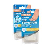 Profoot Toe Separators - Instant Relief from Corns and Calluses - Ideal for Overlapping Toes - Soft Gel Toe Spacer - Toe Spreaders (2 Pack)