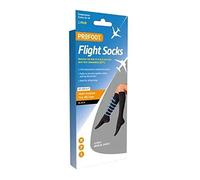 PROFOOT Unisex Ribbed 4-7 ProFoot Flight Socks Fine Rib Style 4 7 UK Size 1 Pair, Black, UK