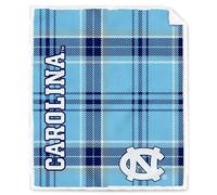 Proformance Home NCAA North Carolina Tar Heels Playmaker Plaid Ultra Cozy Sherpa Throw