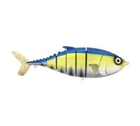 Profound Sea Fishing Lure with Realistic Eyes Permanent PVC Tail and Internal Sound Beads for Albacore Pursuing High Affair Rate Fishing Equipment