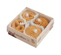 Profumate - Decorative Set of 4 Biscuits - Scented Candle for Aromatherapy | for Birthday Autumn Mother's Day Saint Home Indoor and Outdoor