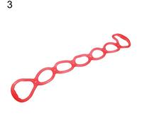 Profusion circle 7 Holes Elastic Silicone Fitness Training Exercise Yoga Resistance Band Rope - Red