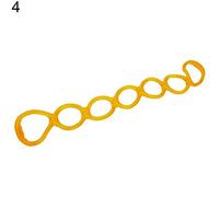 Profusion circle 7 Holes Elastic Silicone Fitness Training Exercise Yoga Resistance Band Rope - Yellow
