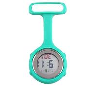 Profusion circle Silicone Digital Display Nurse Watch Brooch Health Care Nurse Doctor Paramedic Brooch Fob Watch Light Blue