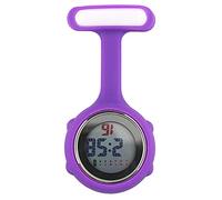 Profusion circle Silicone Digital Display Nurse Watch Brooch Health Care Nurse Doctor Paramedic Brooch Fob Watch Purple