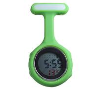 Profusion circle Silicone Digital Display Nurse Watch Brooch Health Care Nurse Doctor Paramedic Brooch Fob Watch Green