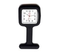 Profusion circle Silicone Nurse Watch Brooch Tunic Fob Pocket Watch Style A Black