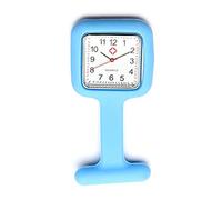 Profusion circle Silicone Nurse Watch Brooch Tunic Fob Pocket Watch Style A Light Blue