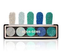 Profusion Cosmetics 5 Shade Gems Glitter Palette, Unleash Your Inner Sparkle with Vibrant Pressed Glitters and Gems for Effortless Glam, Raise Your Look with Richly Pigments