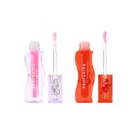 Profusion Cosmetics Casper & Hot stuff 2PC Nourishing Plumping Lip Oil Set, Long-Lasting Hydrating Lip Gloss for Dry Lips, Non-Sticky Glossy Finish, Vegan & Cruelty-Free Makeup