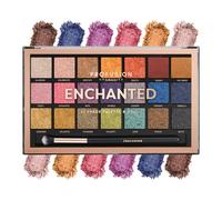 Profusion Cosmetics Enchanted 21 Shade Eyeshadow Palette and Brush, Get Mesmerizing Eye Magic and Day to Night Glam with the Enchanted Palette, Sparkle and Shine with Vibrant Colors