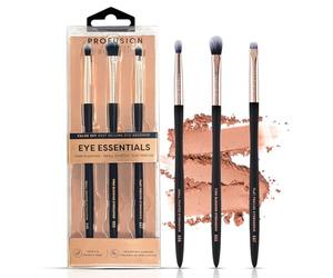 Profusion Cosmetics Eye Essentials - 3 PC Eye Brush Set with Vegan Bristles