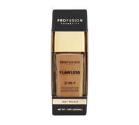 Profusion Cosmetics Flawless 2-in-1 Foundation & Concealer Deep Bronze in Brown | Size: 30ml