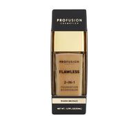 Profusion Cosmetics Flawless 2-in-1 Foundation & Concealer Warm Bronze in Brown | Size: 30ml