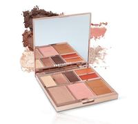 Profusion Cosmetics Full Face Palette Nude, 8 Shade Eye, Face and Lip Palette for Natural and Bold Makeup Looks, Ultimate Makeup Essential for Medium to Deep Complexions, Nude