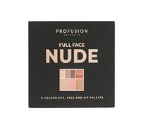 Profusion Cosmetics Full Face Palette Nude, 8 Shade Eye, Face and Lip Palette for Natural and Bold Makeup Looks, Ultimate Makeup Essential for Medium to Deep Complexions, Nude