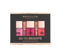 Profusion Cosmetics Go-To Brights - 3 Pc Gel Effect Nail Polish Set In Pink Pink One Size